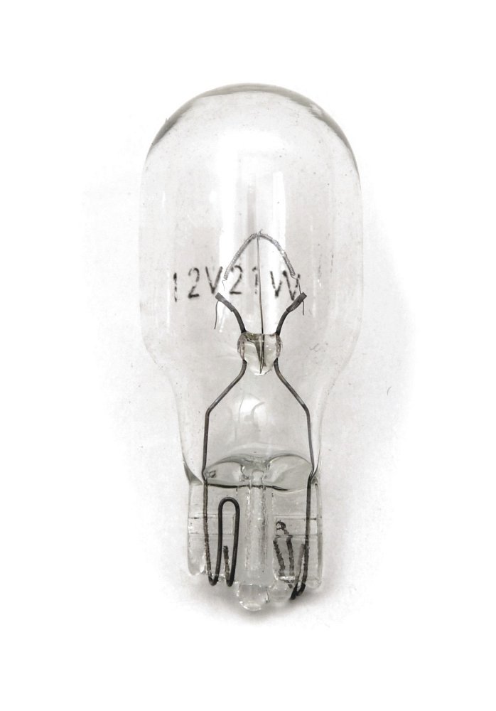 T15 Wedge Base Bulb - 12V 21W, White, W2.1x9.5d, For Speedometer, Motorcycle, Or Car Lighting