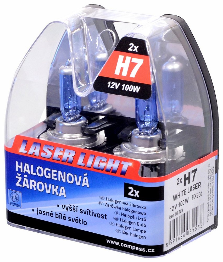 Žiarovka 12V H7 100W WHITE LASER 2ks