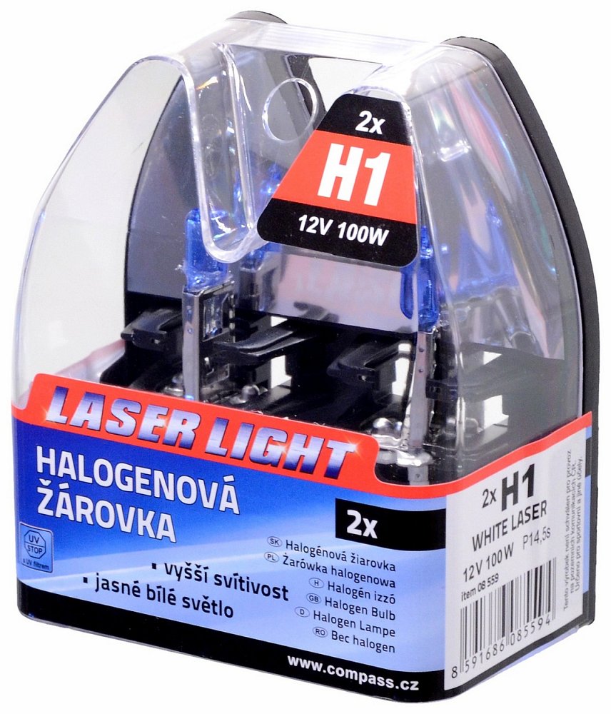 Žiarovka 12V H1 100W WHITE LASER   2ks