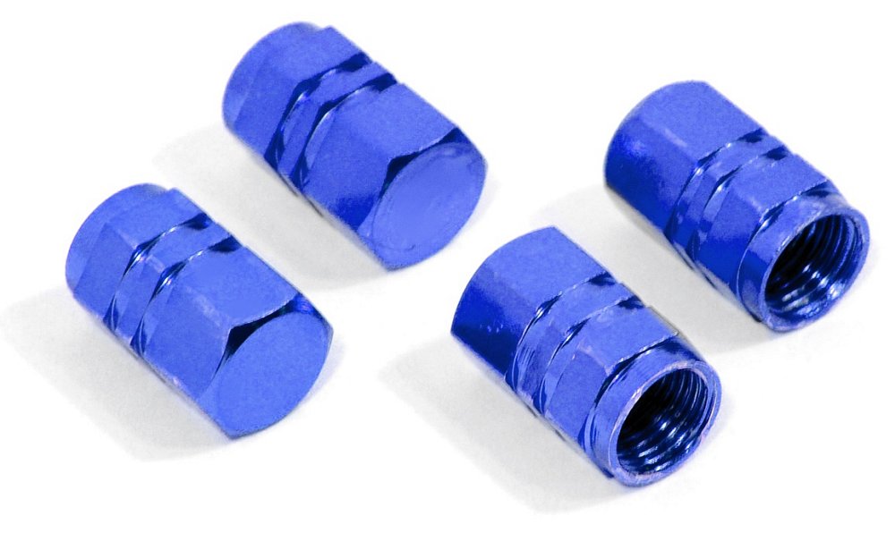 Ozdobné kryty ventilov modré