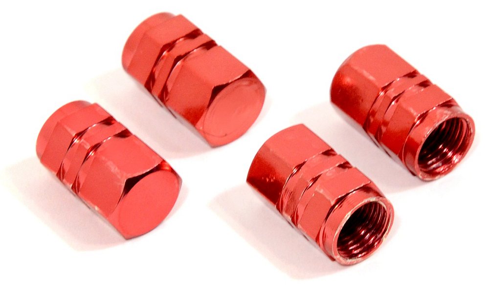 Ozdobné kryty ventilov červené