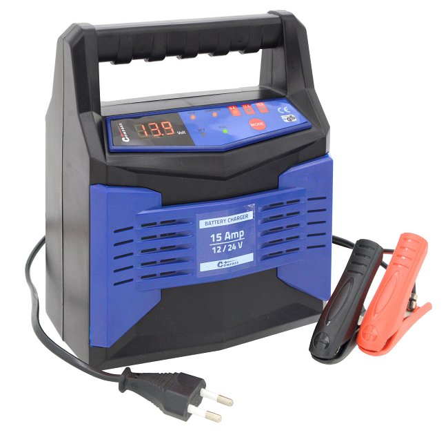 Nabíjačka mikroprocesor 15Amp 12/24V PB/GEL LCD display