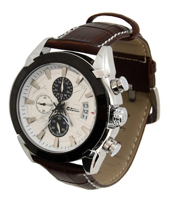 Hodinky CHRONO WHITE Compass