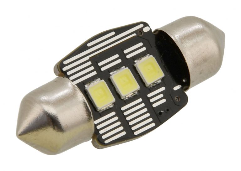 Žiarovka 3 LED SMD 12V suf.11X32 SV8.5 NEW-CAN-BUS biela 2ks