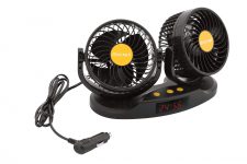 Ventilátor MITCHELL DUO 2x130mm 24V na palubnú dosku s teplomerom